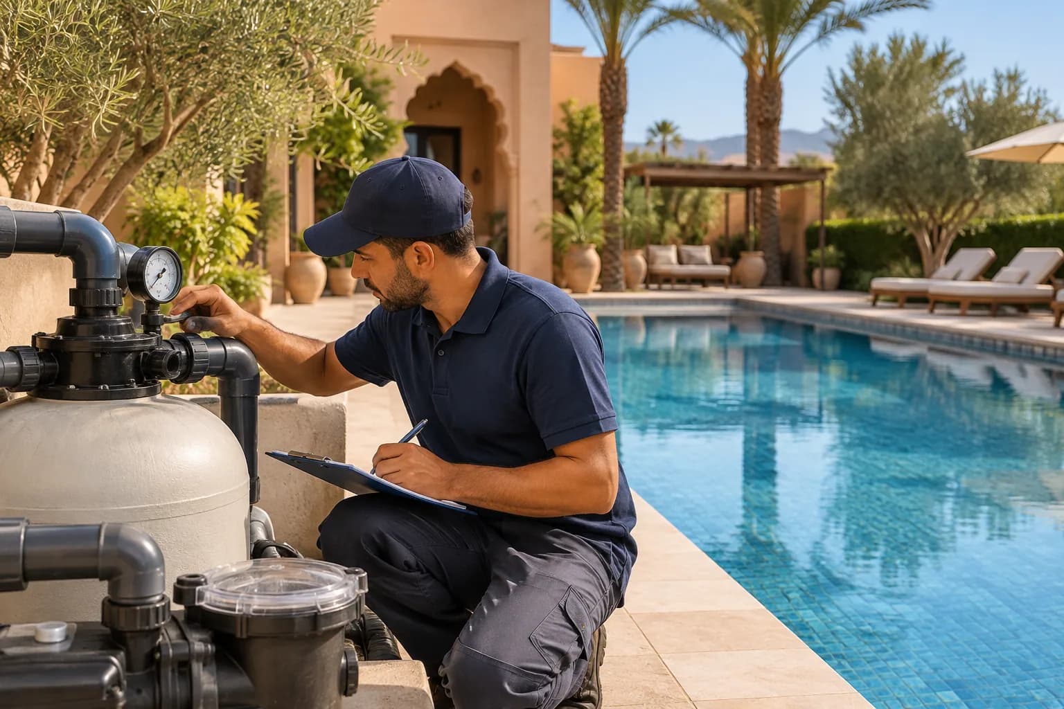 Confort : Suivi plus complet de l'eau, filtration et local technique.
