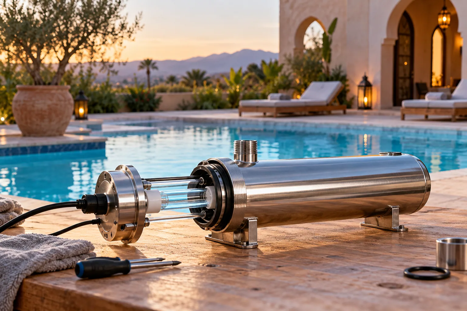 UV : Un systeme a integrer avec filtration et suivi de l'eau.