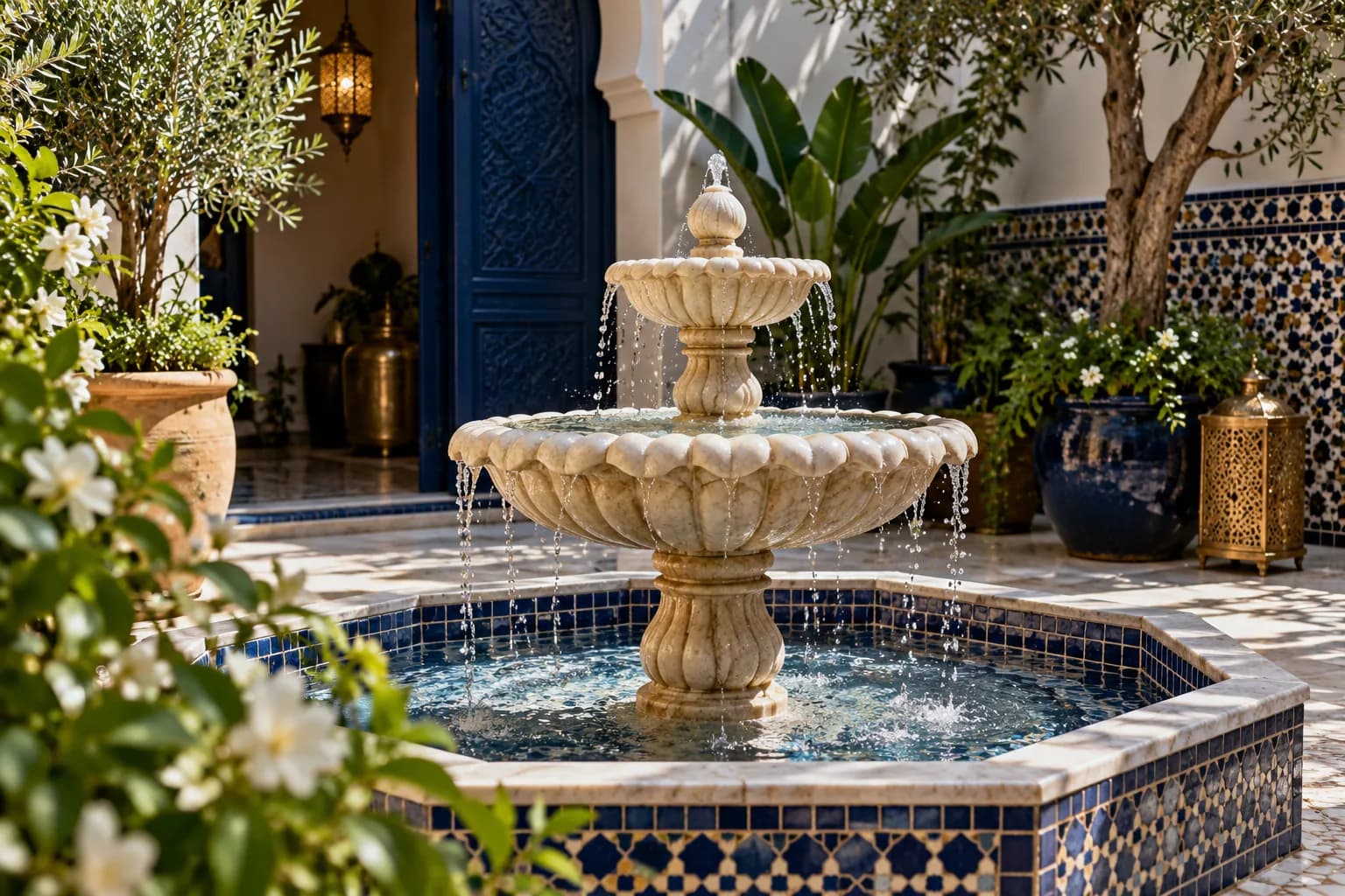 Fontaine decorative : Pour jardin, patio, entree de villa ou espace prive.