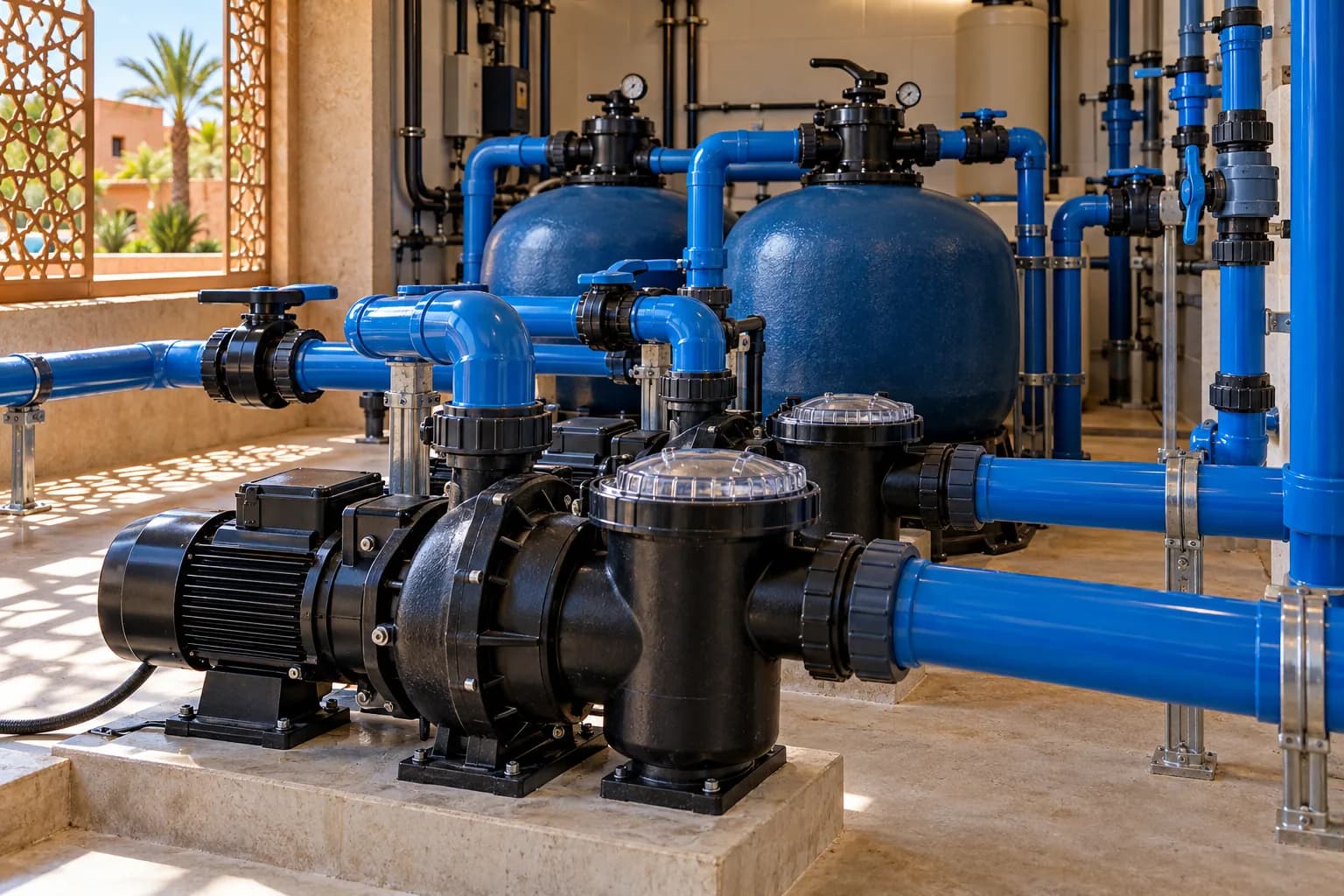 Pompes & circulation : Controle de debit, raccordements, circulation hydraulique et optimisation.